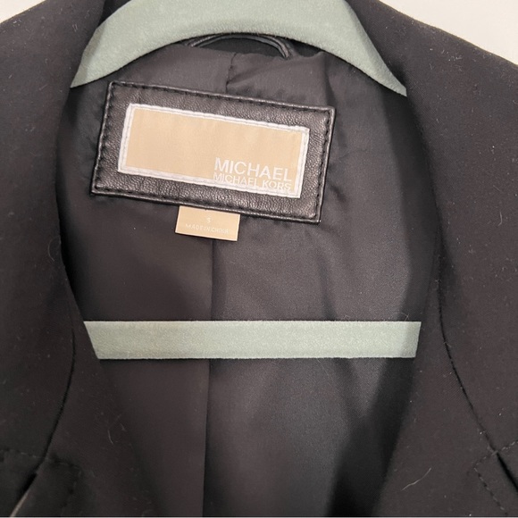 MICHAEL Michael Kors Black Leather Jacket Size Small - Picture 4 of 6